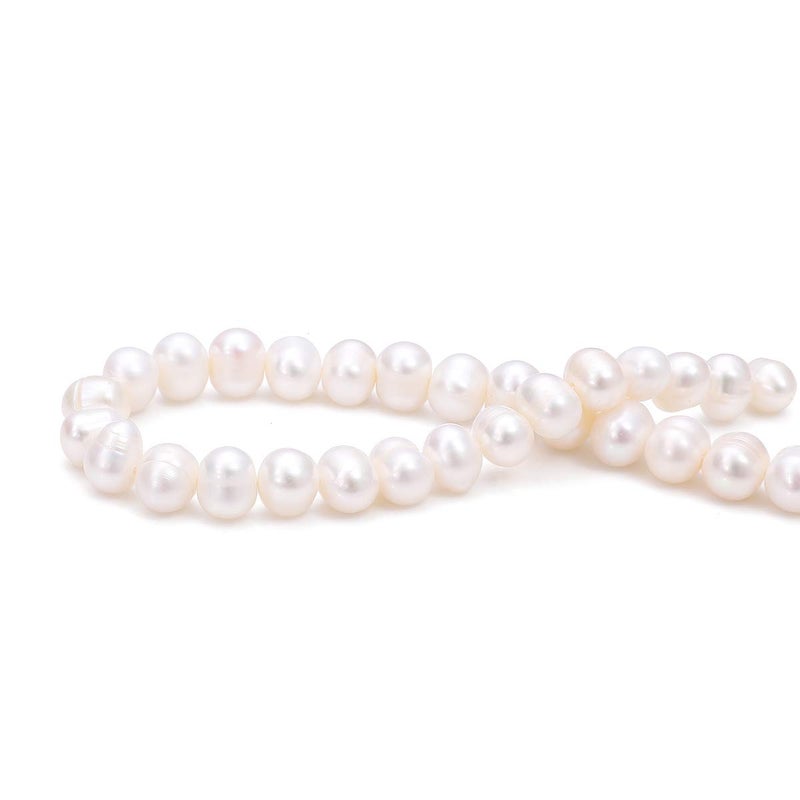 BEADIA Natural Pearl Beads Potato 10-11mm White Freshwater Cultured Loose Gemstone Beads for DIY Jewelry Making 13.8''/Strand - Image 5